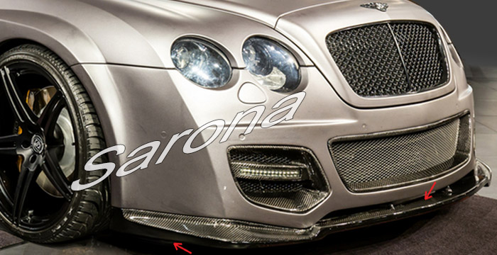 Custom Bentley GT  Coupe Front Add-on Lip (2004 - 2011) - Call for price (Part #BT-040-FA)